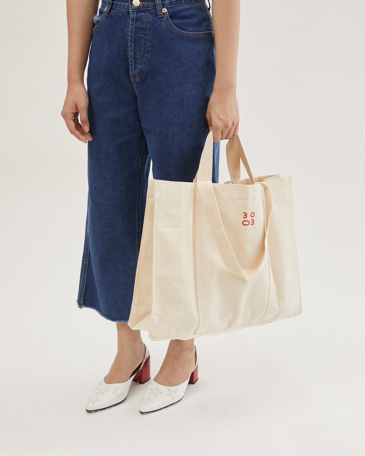 Double handle shop tote bag